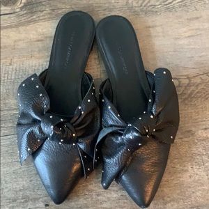 Rebecca minkoff studded bow mules